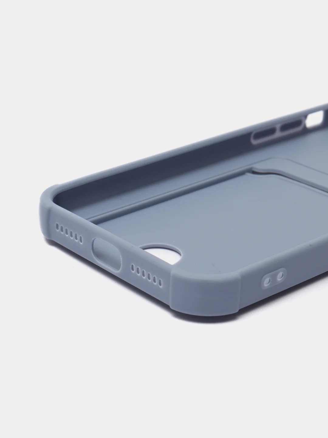 Небесно-голубой чехол для iPhone 11, 12, 13, с карманом для карт, противоударный