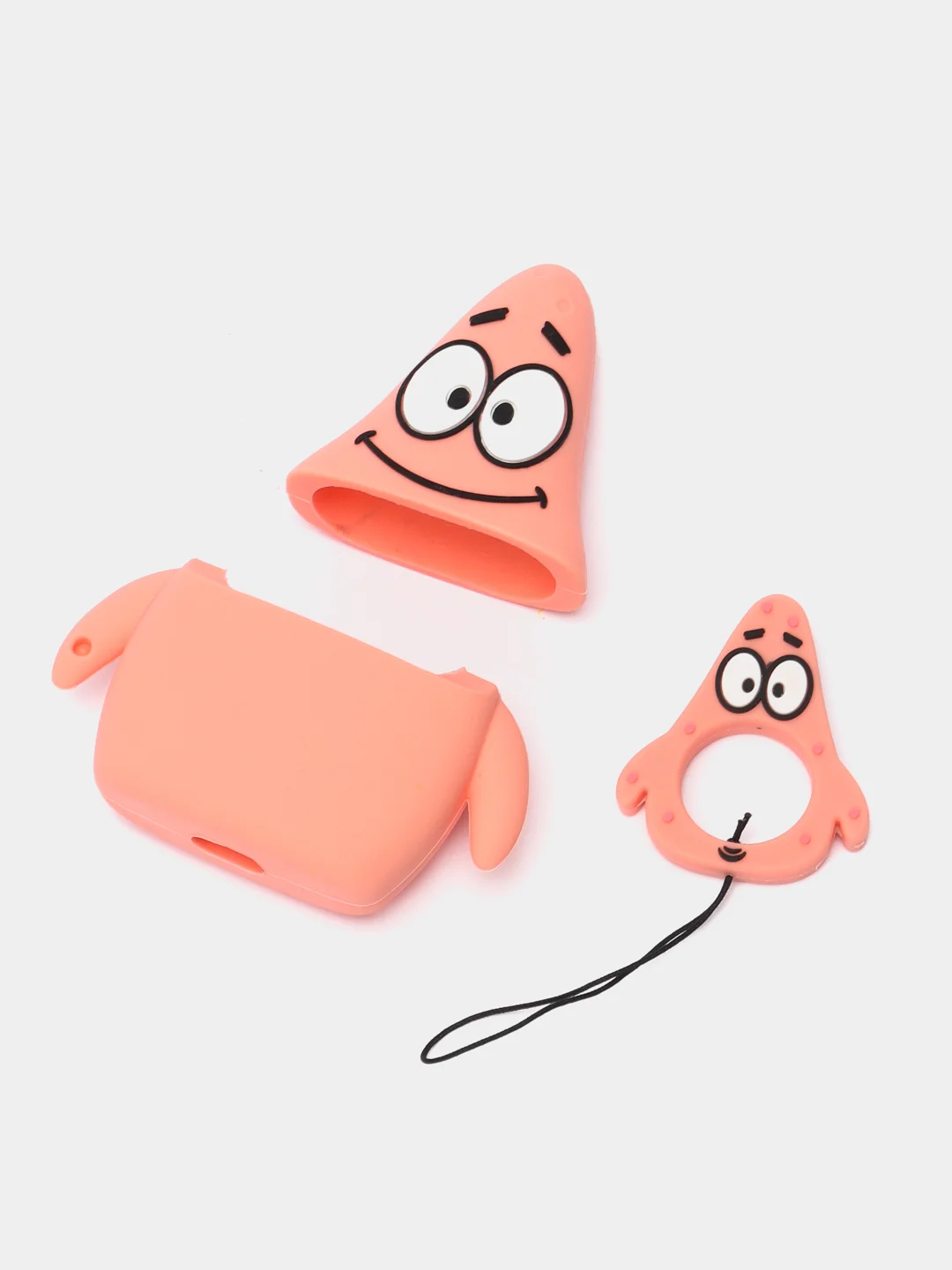 Белый чехол для беспроводных наушников AirPods (Аирподс) 1 / 2 / Pro, Pro 2 с карабином