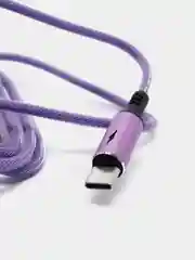 Пурпурный кабель зарядный Micro USB / Lightning / Type-C, 1,2 м, для Android и iPhone