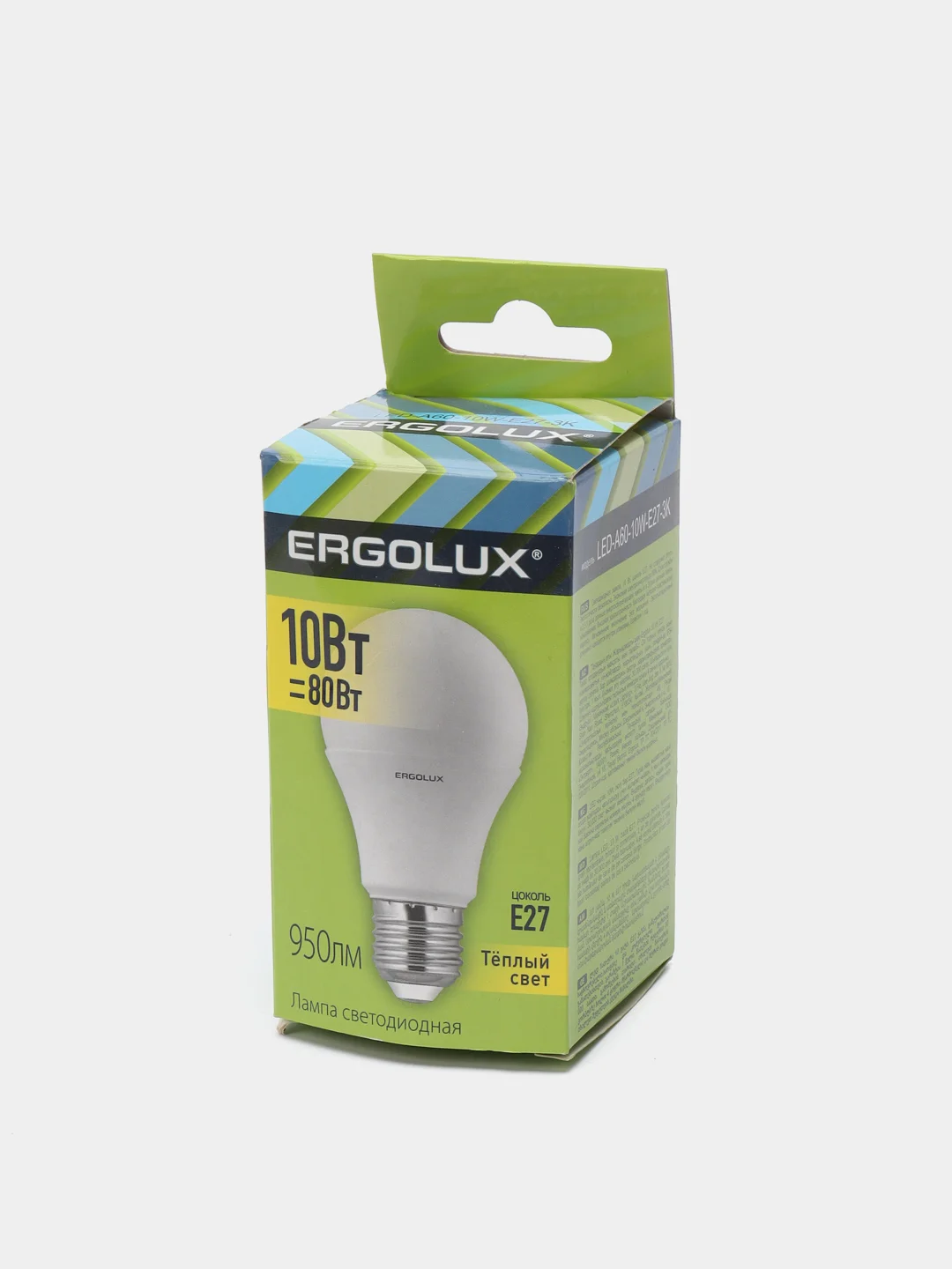 Лампа светодиодная Ergolux Е27, 10 Вт, LED-A60-10W-E27