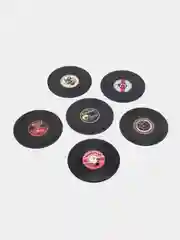 Бирдекель набор из 6 ретро виниловых пластинок, подставка под стакан, кружку Rockabilly
