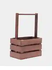 Коричневый ящик из реек с ручками 220х120х140мм. Корзинка.Кашпо.Бокс