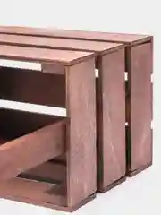 Коричневый ящик из реек с ручками 220х120х140мм. Корзинка.Кашпо.Бокс