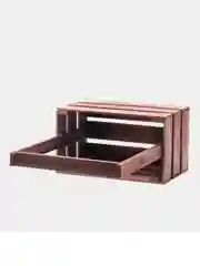 Коричневый ящик из реек с ручками 220х120х140мм. Корзинка.Кашпо.Бокс