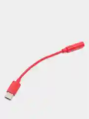 Красный переходник Huawei Xiaomi honor USB Type-C кабель aux