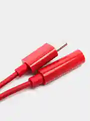 Красный переходник Huawei Xiaomi honor USB Type-C кабель aux