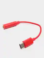 Красный переходник Huawei Xiaomi honor USB Type-C кабель aux