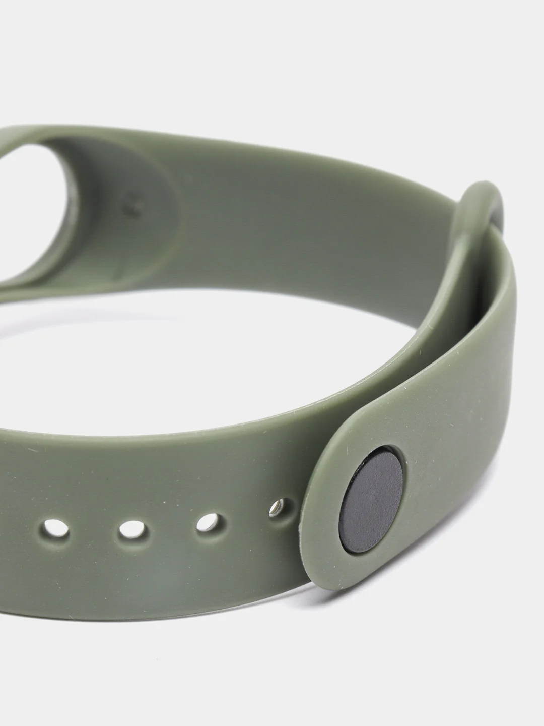 Зелёный хаки силиконовый ремешок для фитнес браслета Xiaomi Mi Band 4, Mi Band 3