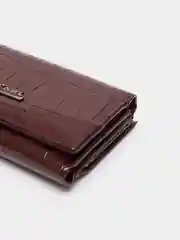 Коричневый портмоне женское, складное