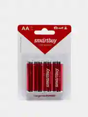 Батарейки SmartBuy пальчиковые АА R06, мизинчиковые ААА R03, 4 штуки