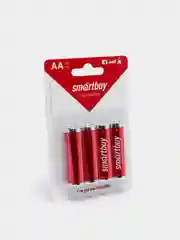 Батарейки SmartBuy пальчиковые АА R06, мизинчиковые ААА R03, 4 штуки