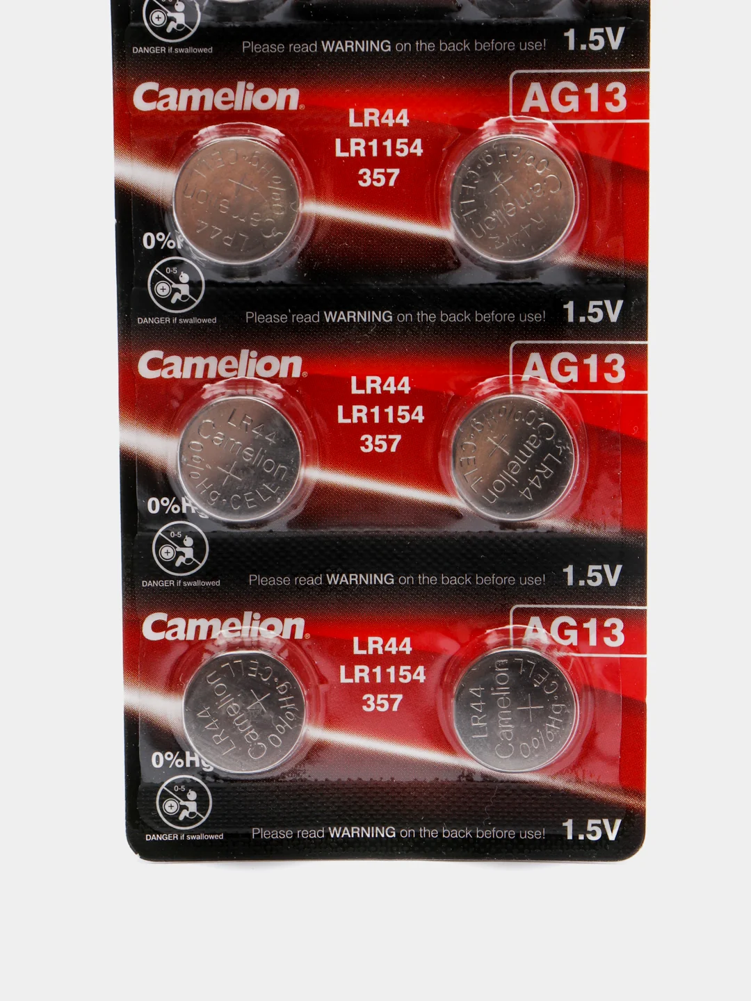 Батарейки Camelion AG13, LR44, L1154, A76, G13, 357, 303, SR44, V13GA