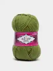 Лесной зеленый пряжа Superwash Alize, 75 шерсть супервош, 25 полиамид, 100 г / 420 м