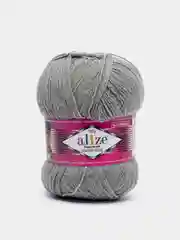 Серебряный пряжа Superwash Alize, 75 шерсть супервош, 25 полиамид, 100 г / 420 м