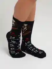 Черный мужские носки со стихами
