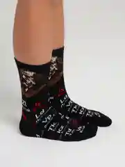 Черный мужские носки со стихами