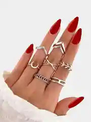 Женские кольца, набор из 7 штук