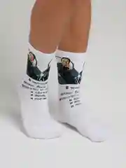 Белый мужские носки со стихами