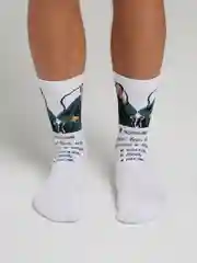Белый мужские носки со стихами