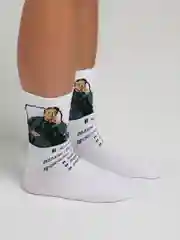 Белый мужские носки со стихами