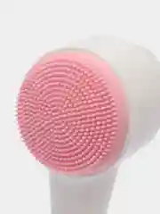 Розовый щетка для лица, двухсторонняя, силиконовая