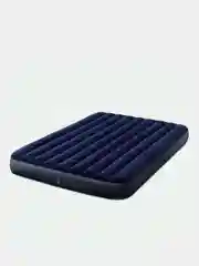 Морской матрас надувной Intex, велюровый, двуспальный, ножной насос для матраса