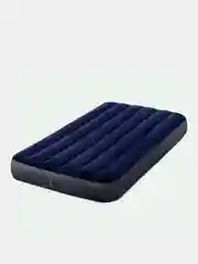 Индиго матрас надувной Intex, велюровый, двуспальный, ножной насос для матраса
