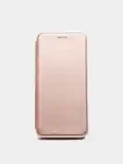 Розовый чехол-книжка для Samsung A03S Самсунг А03С книжка с магнитным замком, карман для карты