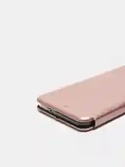 Розовый чехол-книжка для Samsung A03S Самсунг А03С книжка с магнитным замком, карман для карты
