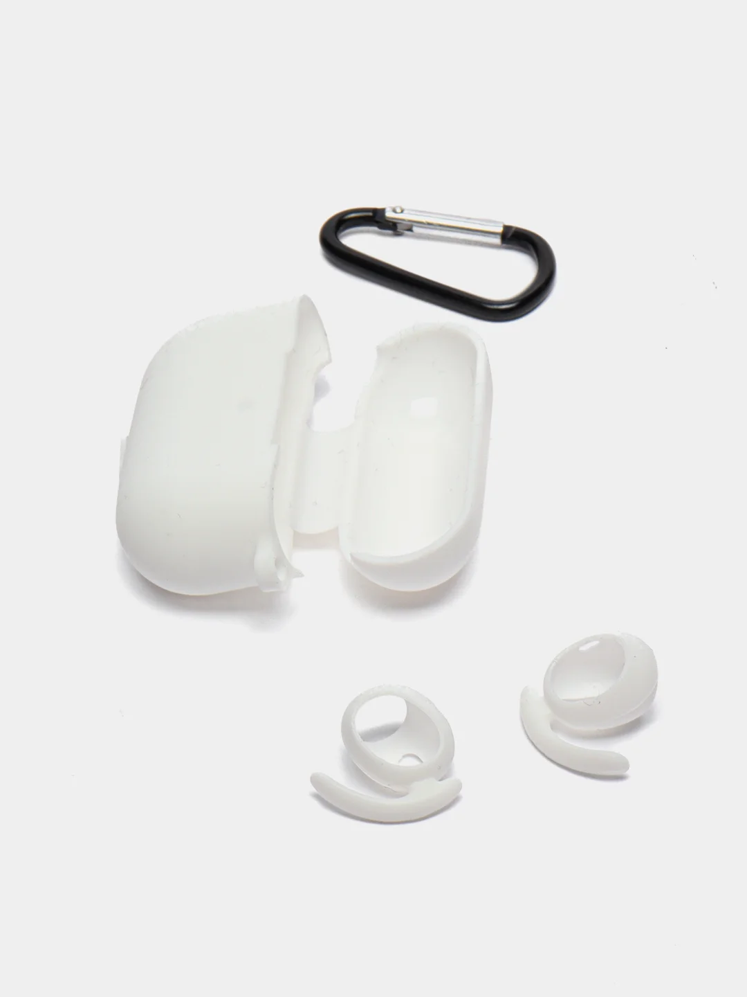 Белый чехол для наушников Airpods pro и 4 аксессуара