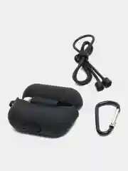 Черный чехол для наушников Airpods pro и 4 аксессуара