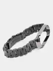 Серебряный металлический ремешок для Xiaomi Mi Band 3 / 4 / 5 / 6 / 7