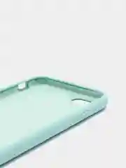 Бирюзовый противоударный силиконовый чехол, с лого, на iPhone 7/8/SE2/12 Pro Max/11/XR