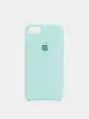 Бирюзовый противоударный силиконовый чехол, с лого, на iPhone 7/8/SE2/12 Pro Max/11/XR