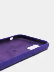 Фиолетовый противоударный силиконовый чехол, с лого, на iPhone 7/8/SE2/12 Pro Max/11/XR