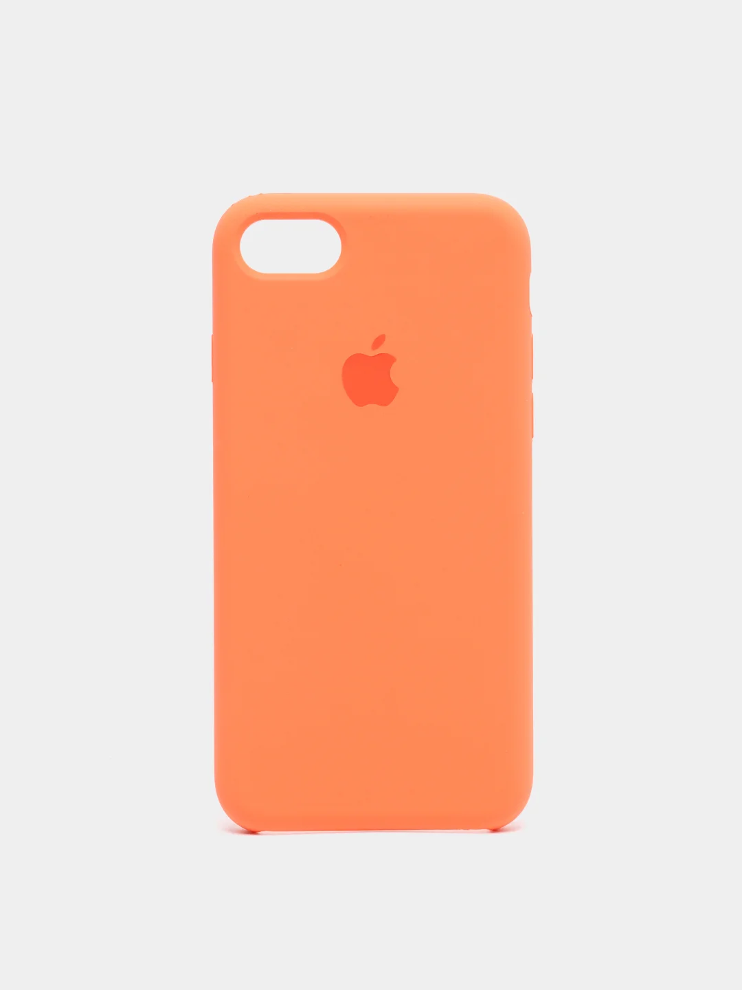 Оранжевый противоударный силиконовый чехол, с лого, на iPhone 7/8/SE2/12 Pro Max/11/XR