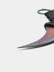 Белый нож керамбит из игры CS Go в паутине