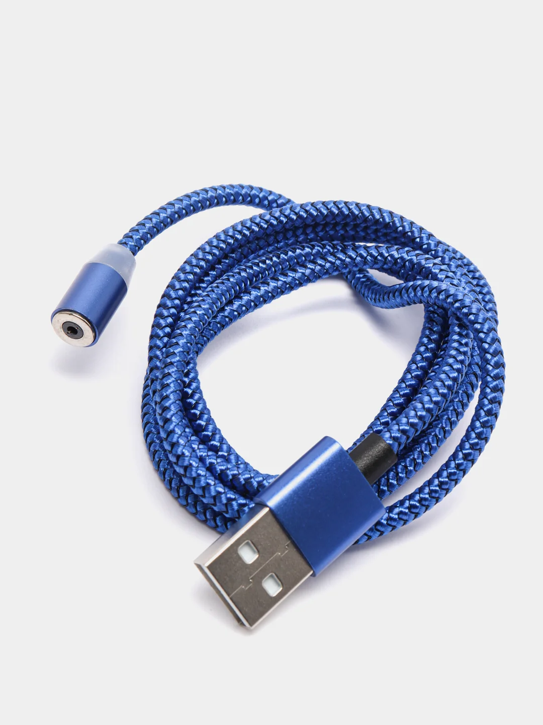 Синий на выбор кабель, магнитный коннектор, micro USB, type C, Apple lightning