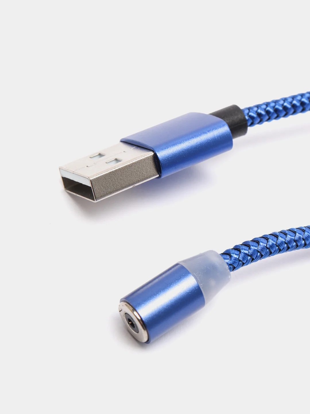 Синий на выбор кабель, магнитный коннектор, micro USB, type C, Apple lightning