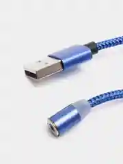 Синий на выбор кабель, магнитный коннектор, micro USB, type C, Apple lightning