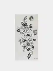 Красный временная татуировка 9,6х19 см/переводная татуировка/тату рукав/для тела/