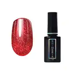 Алый гель-лак светоотражающий Shimeria Diamond Runail Professional, 7 мл