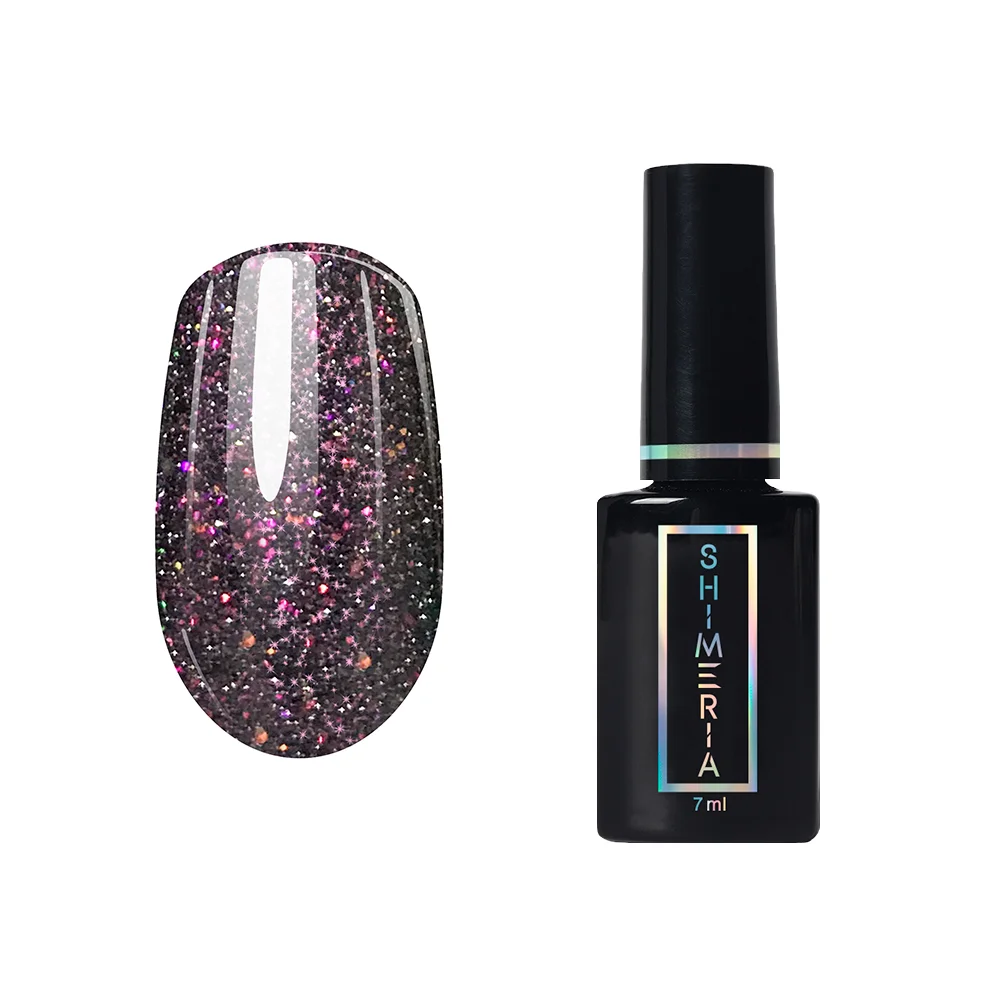 Тёмно-бордовый гель-лак светоотражающий Shimeria Diamond Runail Professional, 7 мл
