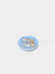 Серый меланж держатель для телефона PopSocket (попсокет) с рисунками