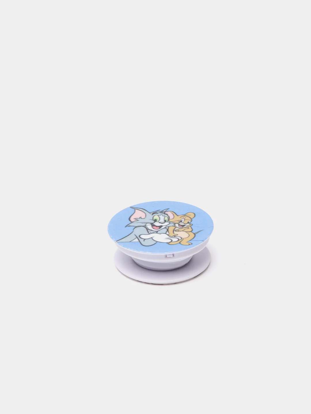 Серый меланж держатель для телефона PopSocket (попсокет) с рисунками