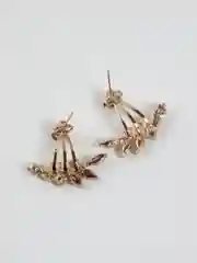 Желтый серьги женские "листья"