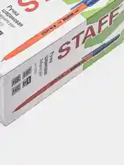 Ручка шариковая STAFF ORANGE C-51, синяя, 50 штук, линия 0,5 мм