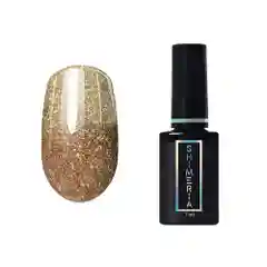 Золотой гель лак светоотражающий Runail Professional Shimeria Thermo, 7 мл