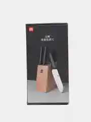 Коричневый набор ножей Xiaomi Huo Hou Fire Kitchen, 4 ножа и ножницы с подставкой, HU0057