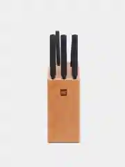 Коричневый набор ножей Xiaomi Huo Hou Fire Kitchen, 4 ножа и ножницы с подставкой, HU0057
